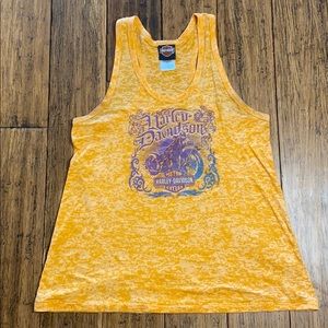 🧡🧡 Harley Davidson Acid Washed Orange Tank 🧡🧡